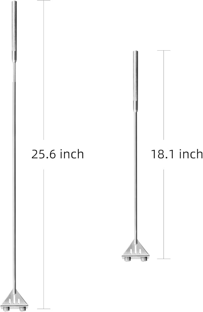 Kirecoo Algae Scraper for Glass Aquariums, 25.6" Fish Tank Cleaner, Stainless Steel Algae Scraper for Fish Tank with 10 Blades, Aquarium Glass Cleaning Tools, Cleaning Accessories