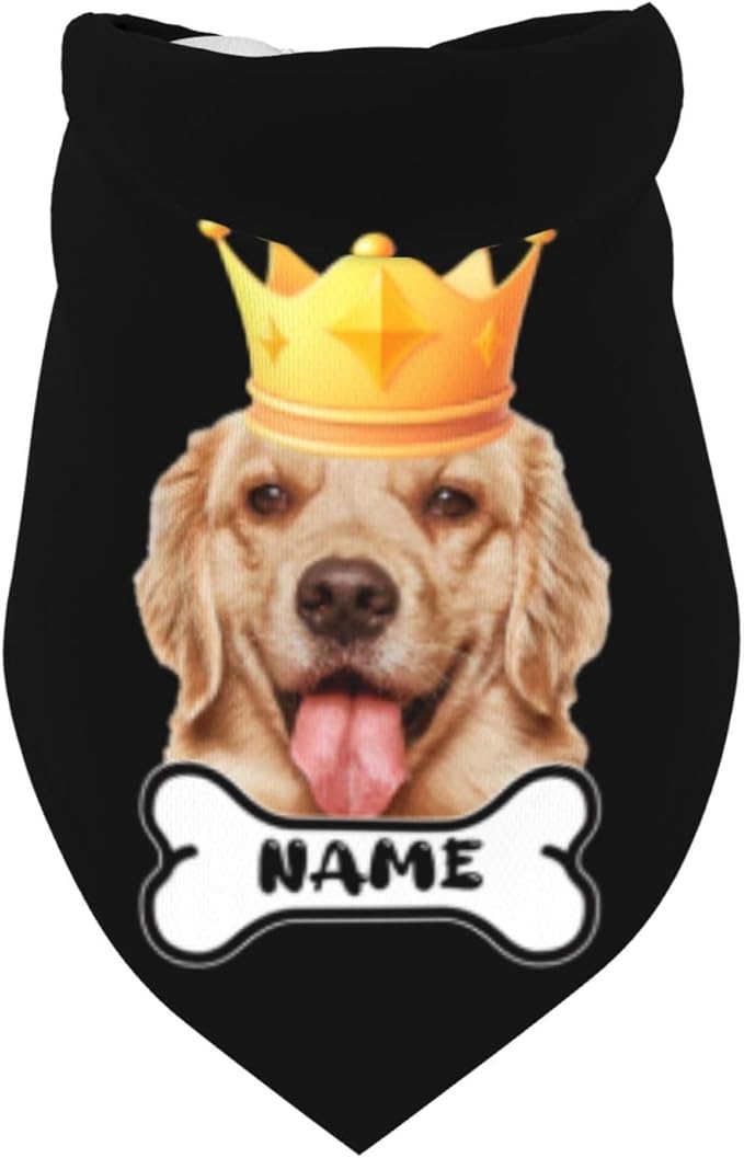 Custom Dog Bandana for Cat Dog Pet Add Your Design Personalized Neckwear Bandanas with Your Text Logo Image Customized Pet Scarf Funny Gifts Style 03