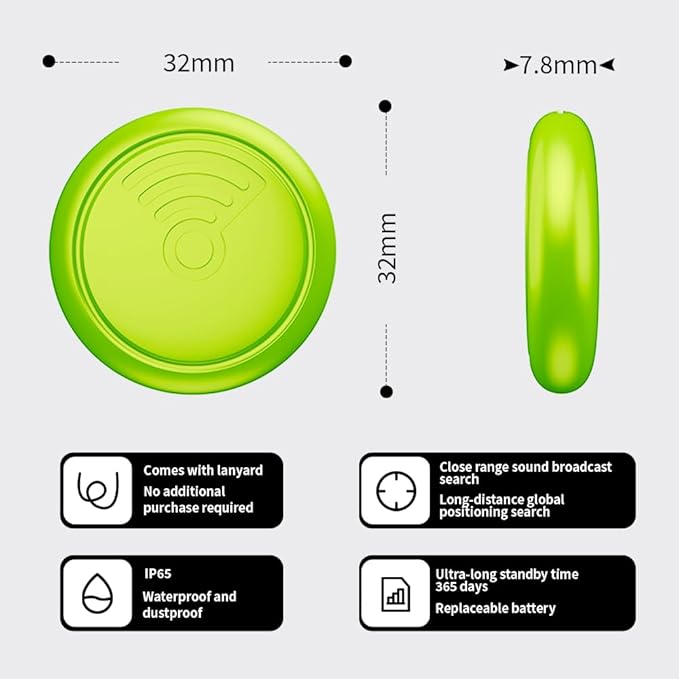 youyeetoo Smart Tag Tracker for iOS[Only] FindMy & AirTag Case Compatible IP65 Waterproof, Pets, Outdoor Activities,Tile Tracker, cat Tracker, Moto tag, Tracker Device for Vehicles