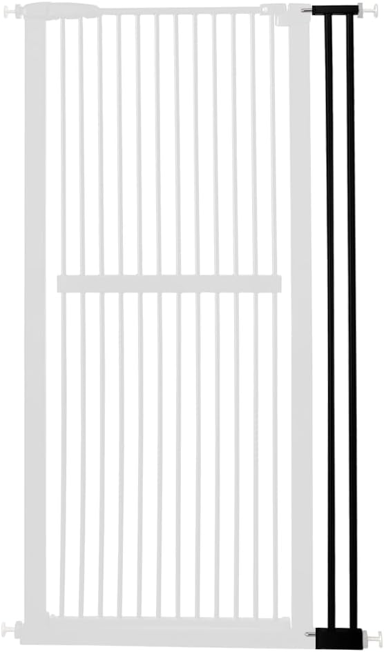 Lumizone Extra Tall Cat Gate Extension Kit 61.02" High Pressure Mounted 4.13" Extra Wide 1.37" Gap No Drilling Tall Pet Gate for Dogs (Black, 61.02" H x 4.13" W, Extension)