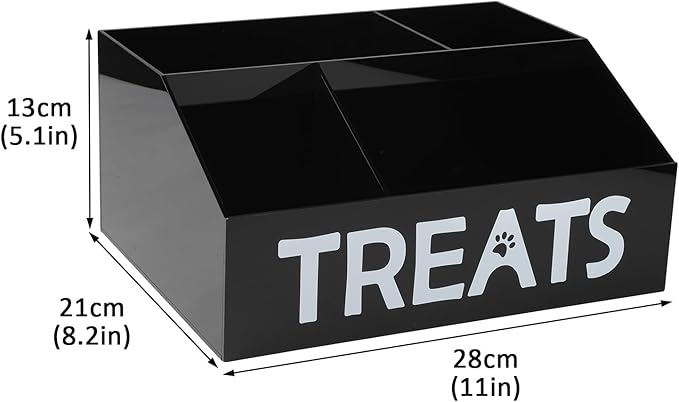 Morezi Dog Food Organizers Storage cat Treat jar Organizer Great for organizing pet Dogs Cats Birds Animal Cookie Snack in Kitchen countertop Closet Black