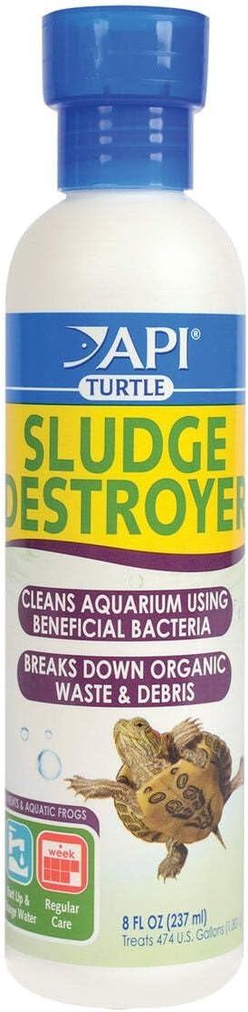 API TURTLE SLUDGE DESTROYER Aquarium Cleaner and Sludge Remover Treatment 4-Ounce Bottle