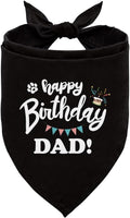 Happy Birthday Dad Dog Bandana, Dad's Gift Dog Bandana, Pet Scarf Accessories, Dogs Bandanas Gift for Small Medium Dogs (D62)