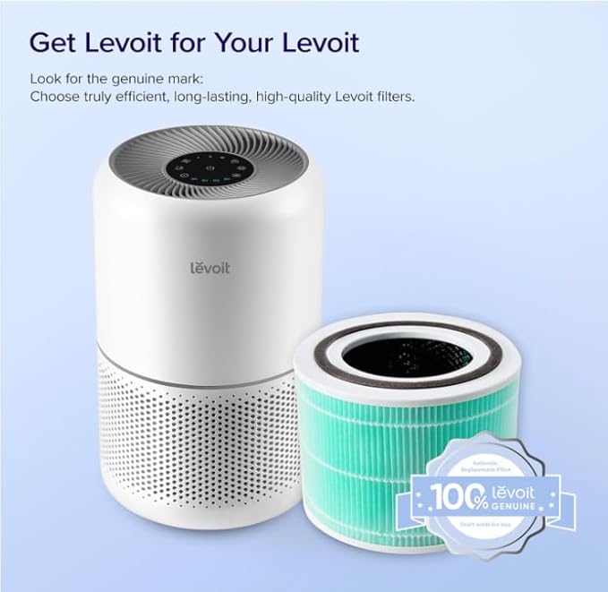 LEVOIT Core 300-P Replacement Filter for Toxin Absorber, Genuine Core300S-P Air Purifier Filters, Supports HEPA Sleep Mode, High-Efficiency Activated Carbon, Core 300-RF-TX, Green