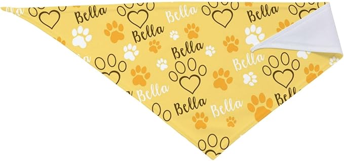 Custom Pet Scarf Personalized Dog Bandana with Name Personalized Add Your Text Bibs Triangle Head Scarfs Gift for Small Medium Large Dogs Cats Baby Puppy Pets Accessories