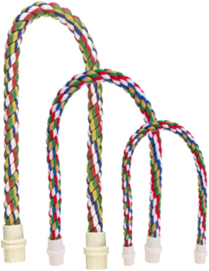 JW Pet Comfy Perch For Birds Flexible Multi-color Rope, Large - 21" Length