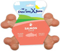 Chew’EMS X Bone Dog Chew Toy for Aggressive Chewers – Long-Lasting Salmon Flavor Nylon Bone – Durable, Rawhide-Free Dental Toy - Giant Size – Made in USA