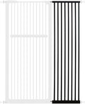 Lumizone Extra Tall Pet Gate 55.12" High Pressure Mounted 16.73" Wide Extension kit 1.37" Gap (Black, 55.12" H× 16.73" W, Extension)