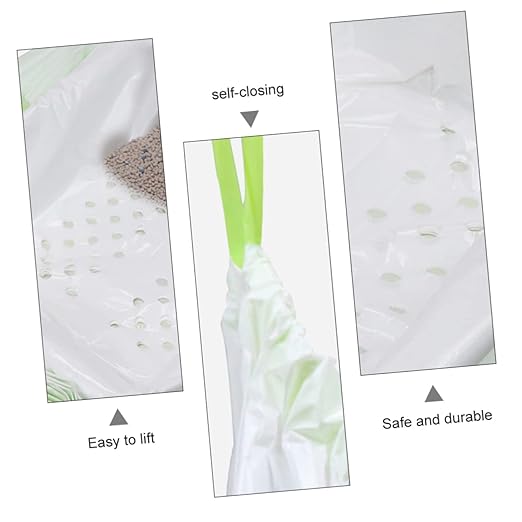 7pcs Cat Litter Filter Pouches and Waste Disposal Bags for Litter Cleanup Design White Color Thick