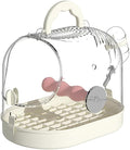 Versatile Birdcage for Travel Clear Bird Cage with Feeders and Bottom Grids for Outdoor Bird Carrying Observation Cage