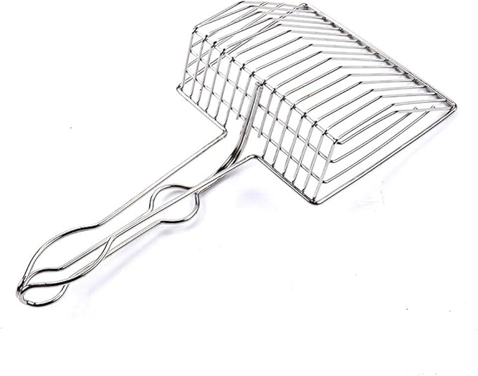 Cat Litter Scoop, Durable Metal Pet Kitty Kitten Sifter Heavy Duty with Long Handle Pet Kitty Dog Pooper Scooper, Easily Clean Litter Box
