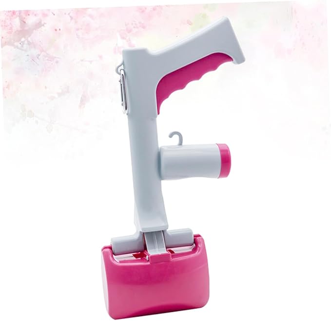 Poop Scoop Handle Waste Pickup Shovel for Dogs and Cats Outdoor Cleaning Tool Rosy Easy One-Handed for Quick Cleanups