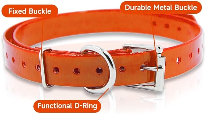 Universal 27 ½” X ¾” Replacement Band Strap for Dog Training Collar - Adjustable Waterproof TPU for Remote E-Collar, Static/Vibration Shock Trainer, Fits Most Bark Control & Obedience Devices