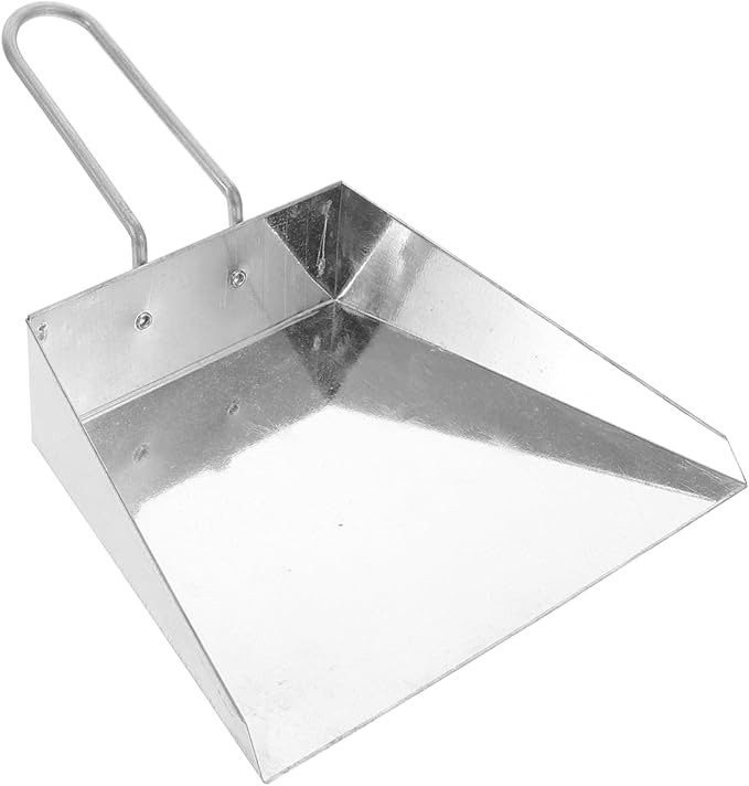 Amosfun Stainless Steel Handheld Dustpan Heavy Duty Mini Dust Pan for Kitchen Table Pet Waste Outdoor Cleanup Tool 5.5X4.3 Inches