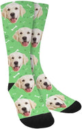 Custom Face Socks, Personalized Dog Lover Pet Photo Picture on Socks Unisex Athletic Crew Socks for Men Women