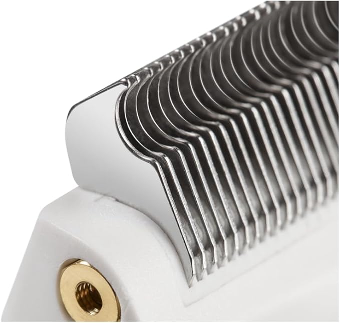 Andis Premium Fine-Tooth Deshedding Rake - White-Green