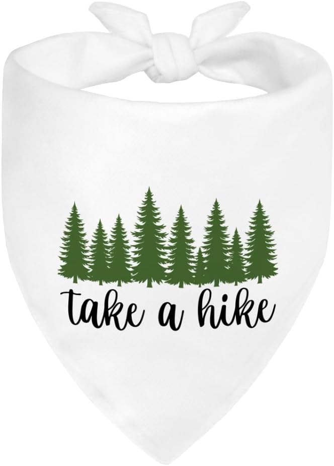 Funny Outdoor Dog Bandana, Puppy Scarf Photo Prop for Outdoor Adventure Hiking Camping Mountain, Gifts for Ranger (Tree)