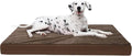 KSIIA Orthopedic Dog Bed Crate Waterproof Pet Mats for Extra Large Dogs Deluxe Plush Washable Pet Bed with Egg Crate Foam & Removable Cover, 47 x 29 Inch, Brown