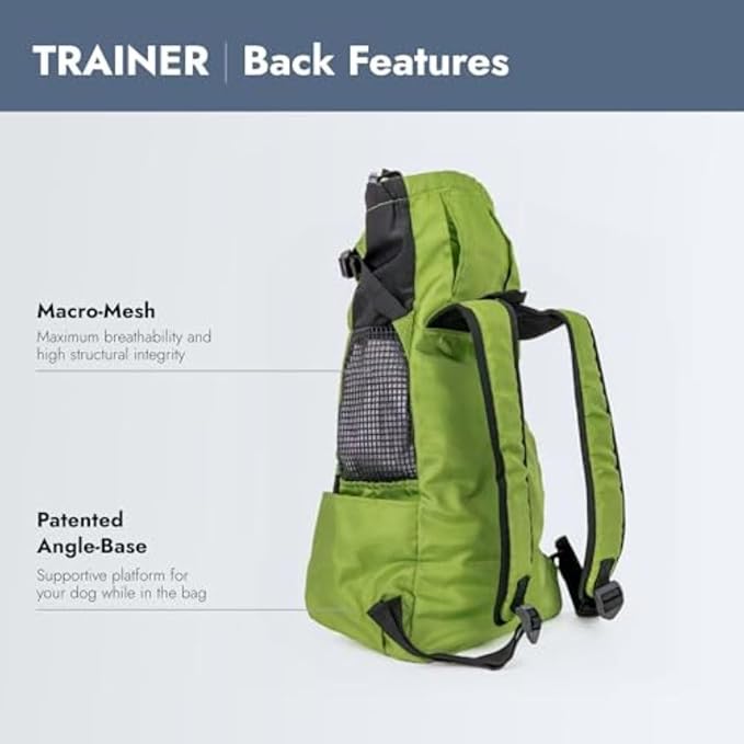 K9 Sport Sack Trainer - Small, Greenery - Ideal for Dogs with 13-16” Back Length - Backpack-Style Training Carrier - Meant for Quick, Non-Strenuous Activities