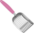 Cat Litter Scoop, Kitty Metal Scooper, Aluminum Alloy Sifter, Kitten Pooper Lifter, Deep Shovel, Long Handle, Poop Sifting, Durable, Heavy Duty, for Litter Box