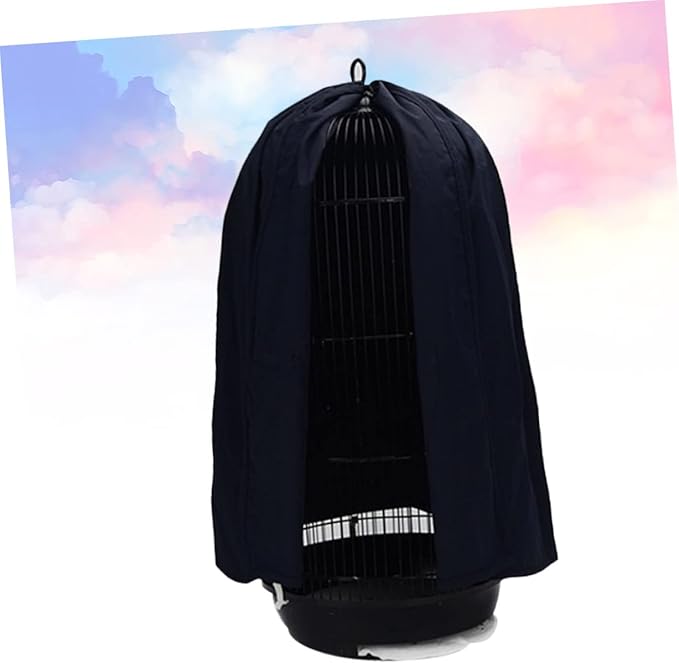 Creative Round Bird Cage Cover Lightweight Breathable Mesh Net for Parrots Easy to Install Air Circulation Fit for Various Cages