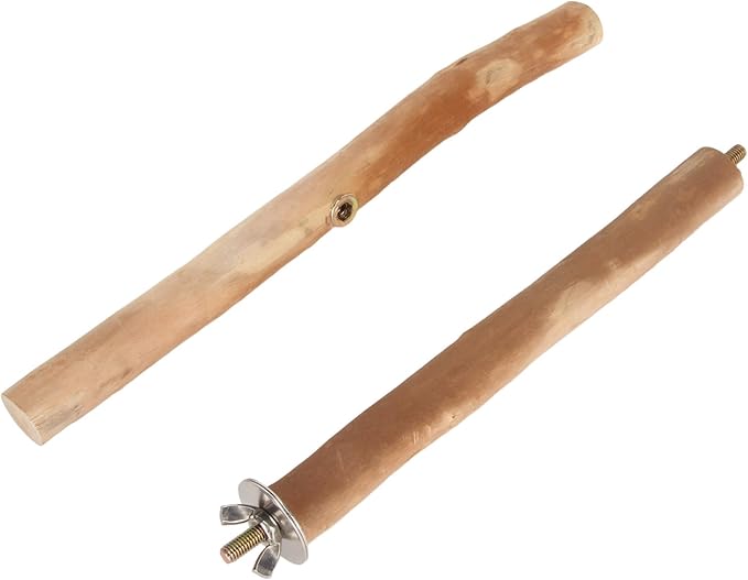 Asixxsix Wood Bird Perch, T Shaped Birdcage Stand Wooden Parrot Perch Stand Perch for Bird Cage Grinding Bird Perch Branches, T Perch Bird Accessory, Easy to Install