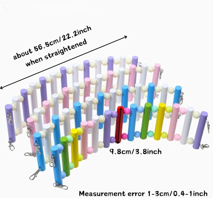 3PCS Bird Toys Bird Foraging Toys Chewing Hanging Birdcage Swing Cage Accessories Parrot Climbing Ladder for Conure Parakeet Cockatiel Budgies Lovebird Parrotlet (Purple)