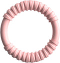 Natural Rubber Dog Chew Toy with Vanilla Scent for Aggressive Chewers, Durable Interactive Fetch and Tug Toy for Medium Dogs, Teething Relief Chew Ring Dishwasher Safe Non-Toxic (Pink)