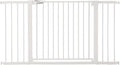 Babelio 36-57" Extra Wide Baby/Dog Gate, Auto Close with Large Walk Thru Door,Safety for Pet, House, Stairs and Doorways, Pressure Mounted for Chlid, White