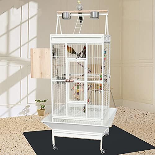 RESILIA Under Pet Cage Mat for Bird Cages, Reptile Aquariums, Dog Kennels, Water-Resistant Pad for Carpeted Floors and Surfaces, 30 Inches x 48 Inches, Black