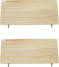 Litewoo Parrot Bird Wood Perch Platform Large Stand Shelf for Birds Budgie Parakeet Cockatiel Conure Cockatoo Macaw African Grey (2PC)
