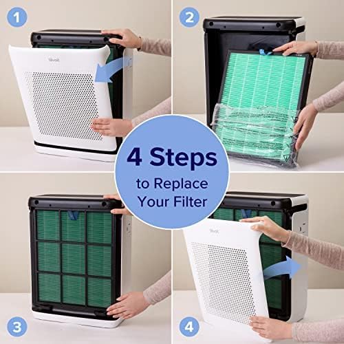 LEVOIT Genuine Vital 200S-P Air Purifier Toxin Absorber Replacement Filter, Supports HEPA Sleep Mode, High-Efficiency Activated Carbon Filter for Odor, Pollen, Vital 200S-RF-TX, 1 Pack, Green