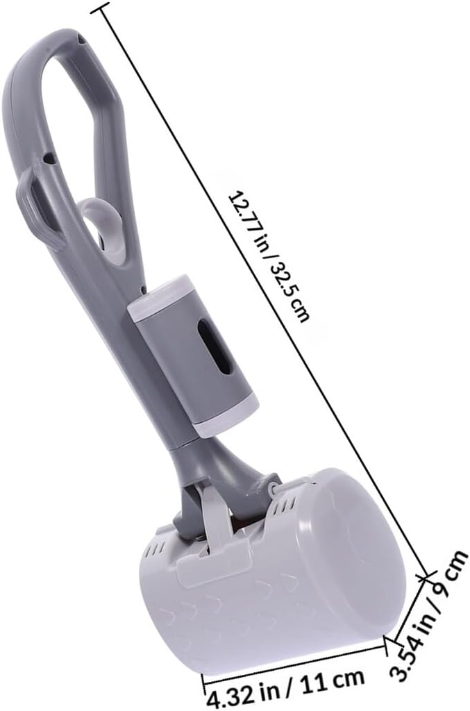 Toyvian Heavy Duty Pooper Scooper for Large Dogs with Long Handle Portable Dog Poop Picker Waste Scoop Tool for Outdoor Pet Cleanup Gray