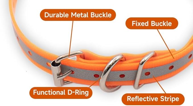 Universal 27 ½” X ¾” Replacement Band Strap for Dog Training Collar - Adjustable Waterproof TPU for Remote E-Collar, Static/Vibration Shock Trainer, Fits Most Bark Control & Obedience Devices
