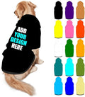 Custom Dog Hoodie Personalized Photo Text Logo Name Dog Clothes, Soft & Warm for Puppy Sweatshirt Hooded for Small Medium Large Dogs Girl/Boy Cats/Kitten, Black, XL