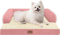 Small Dog Bed Orthopedic Washable Cat Bed Memory Foam Small Couch Sofa Indoor Comfy Pet Beds with Waterproof Removable Cover & Non-Slip Bottom