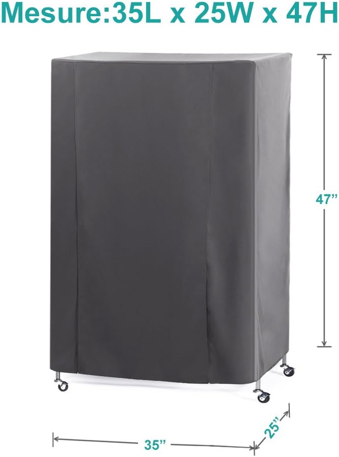 PONY DANCE Pets Product Universal Birdcage Cover Blackout & Breathable Birdcage Cover for Pets' Good Night, Large, Grey, 35 L x 25 W x 47 in H