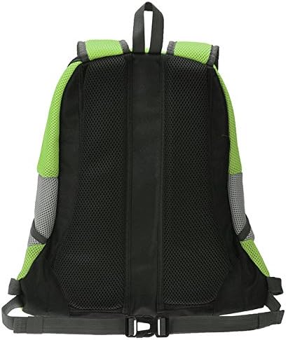 Mogoko Airline Approved Cat Dog Backpack, Puppy Pet Carrier Front Bag with Breathable Head Out Design and Double Mesh Padded Shoulder for Outdoor Travel Hiking (L, Green)