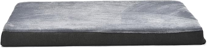 Amazon Basics Washable Dog Bed with Cooling Gel Memory Foam, Pressure-Relief Support for Dogs up to 120lbs, Non-Slip Bottom, Removable Cover, Giant Sized (50" x 34"), Grey