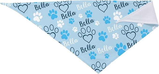 Custom Pet Scarf Personalized Dog Bandana with Name Personalized Add Your Text Bibs Triangle Head Scarfs Gift for Small Medium Large Dogs Cats Baby Puppy Pets Accessories