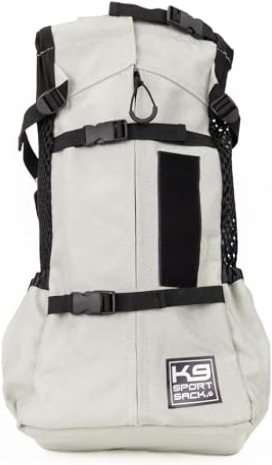 K9 Sport Sack Air 2 - Small, Light Grey - Ideal for Dogs with 13-16” Back Length - Durable, Breathable Backpack-Style Carrier - Perfect for Walks, Short Hikes & Public Transportation