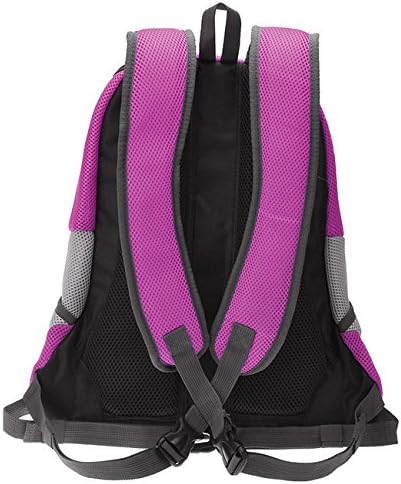 Mogoko Cat Dog Backpack Carrier, Puppy Pet Front Pack with Breathable Head Out Design and Double Mesh Padded Shoulder for Outdoor Travel Hiking (M, Pink)