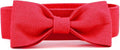 Segarty Dog Bow Ties for Small Medium Dogs Neck Girth 10.2-14.2in, Adjustable Red Bowtie Collar Cat Necktie Comfortable Cotton Girl Pet Grooming Accessory for Formal Wedding Holiday Birthday Valentine