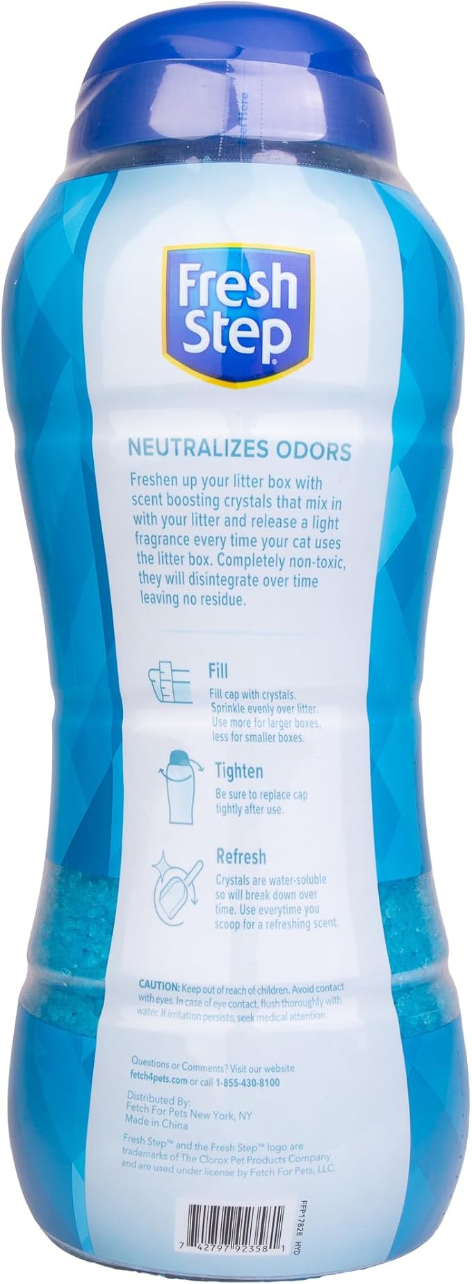 Fresh Step Cat Litter Crystals Deodorizer,Non Toxic Odor Neutralizing Crystals for Litter Boxes that Help Control Smells and Keep Home Areas Fresh,Fresh-Scent,70 Ounce,(Pack of 6)