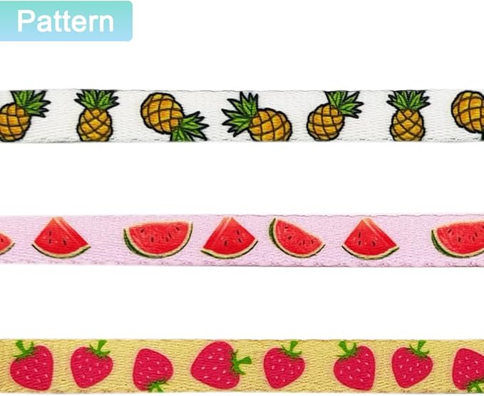 Fruit Cat Collar with Bow Tie and Bell 3 Pack Watermelon Strawberry and Pineapple Breakaway Bowtie Kitten Collars for Boys Girls Cats