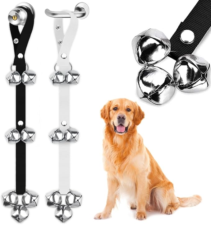 BLUETREE 2 Pack Dog Doorbells Premium Quality Training Potty Great Dog Bells Adjustable Door Bell Dog Bells for Potty Training Your Puppy The Easy Way - 7 Extra Large Loud 1.4 DoorBells