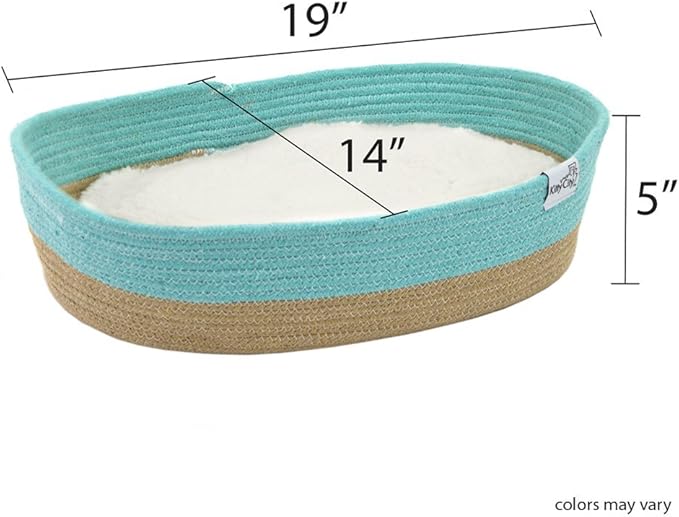 Kitty City Cat Bed, Cotton, 14" W x 19" L x 5" H (Pack of 2)