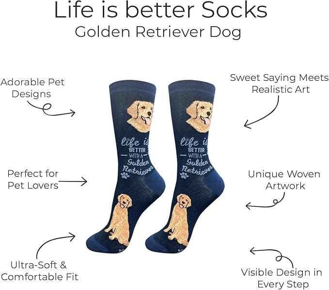 E&S Pets Pet Lover Socks - Dog & Cat Socks - Unisex Novelty Gifts
