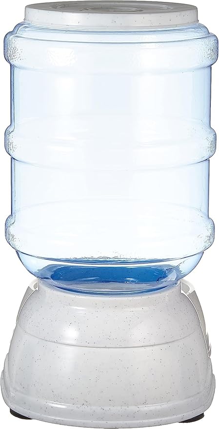 Amazon Basics Gravity Pet Food Feeder for Dogs and Cats,Small,6-Pound Capacity,Gray,(Pack of 4)