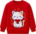 Toddler Baby Girls Cotton Sweater, Long Sleeve Crewneck Sweatshirt Pullover Kids Warm Clothing for Fall Winter